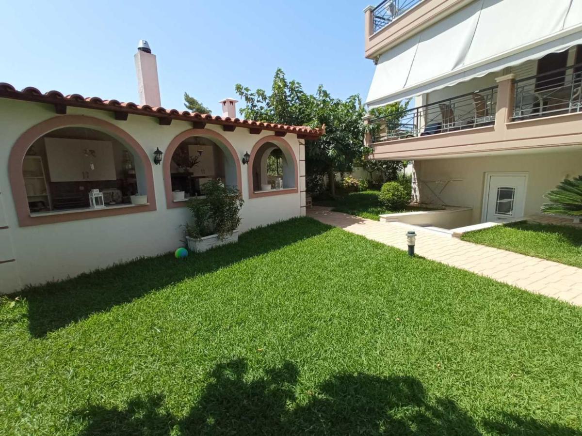 Apartament Flat With Garden Near Sea, Port And Airport Artemida  Zewnętrze zdjęcie